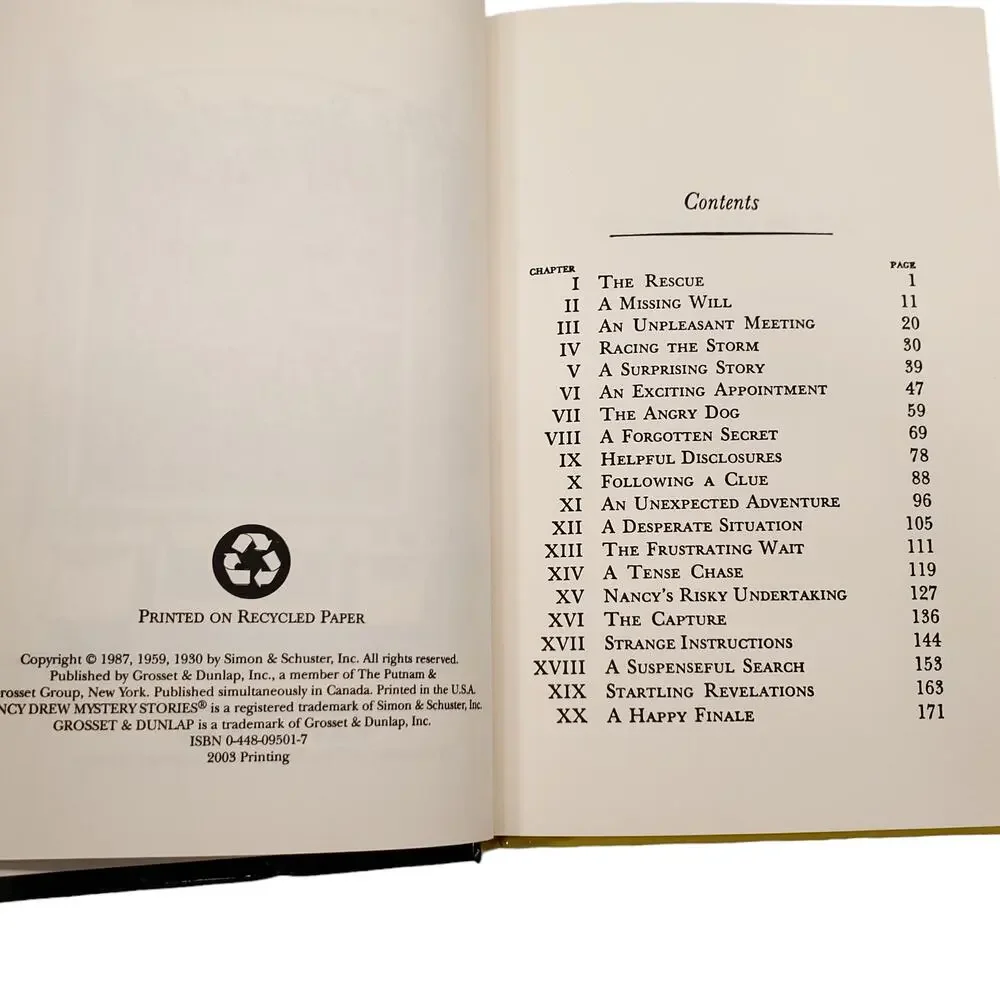 Nancy Drew The Secret of the old clock By Carolyn Keene Book 1 1987